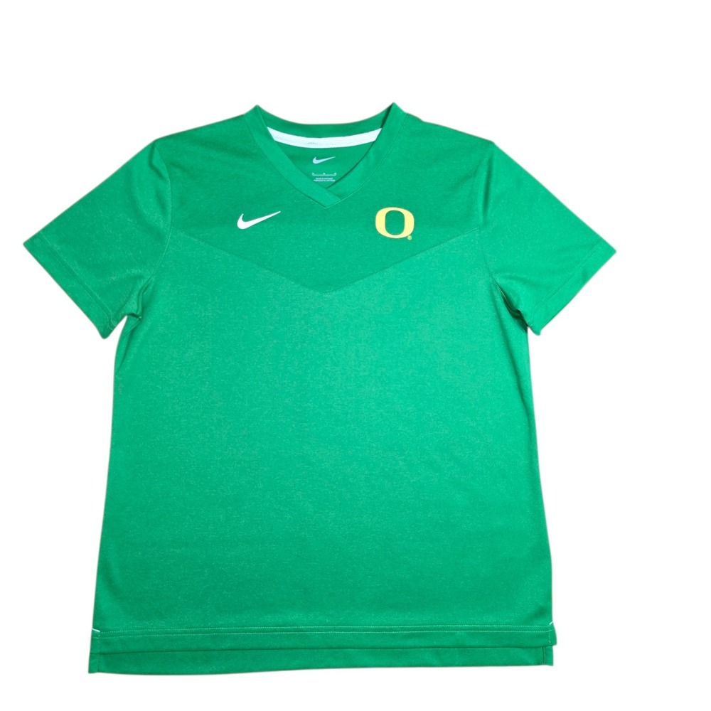 Nike Oregon Ducks Womens M Dri-FIT Green V Neck Shirt NCAA Football UO